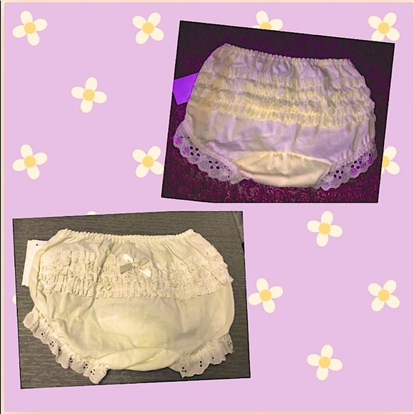 Eyelet Ruffled Diaper Cover Panty Easter Pageant Bloomers Pr of your choice NWT - Picture 1 of 5